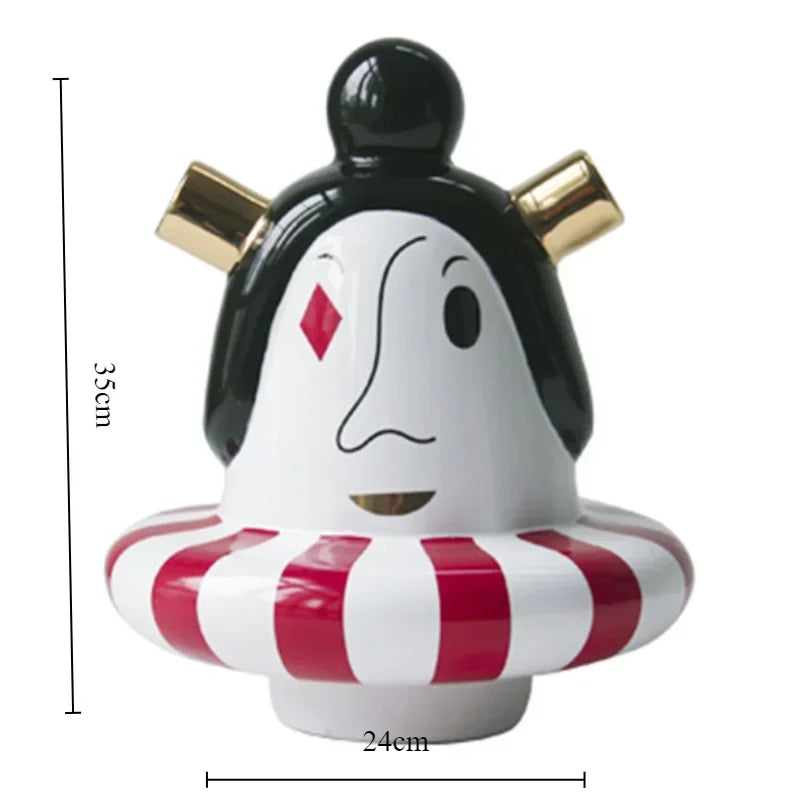 Abstract Character Vase Unique Design Decoration Vases Living Room Dried Flowers Terrarium Elegant Interior Desktop Ornaments